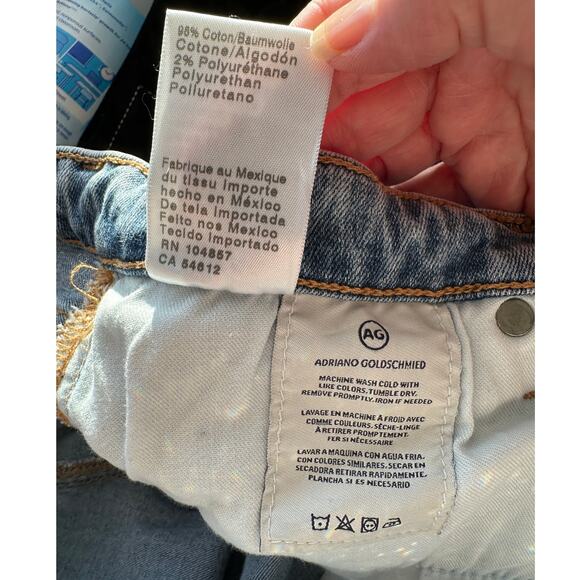 Adriano Goldschmied The Prima Crop Jeans Light Blue Women’s 31 Distressed - Picture 11 of 14